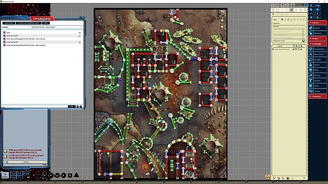 Fantasy Grounds - Starfinder RPG - Flip-Mat - Urban Sprawl