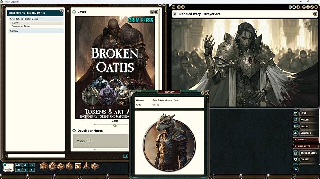 Fantasy Grounds - Grim Tokens - Broken Oaths