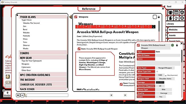 Fantasy Grounds - Cyberpunk RED - Danger Gal Dossier