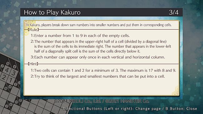 Puzzle by Nikoli W Kakuro