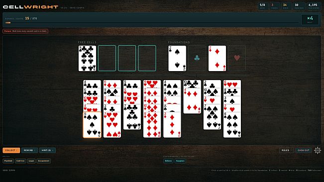 Cellwright - A FreeCell Roguelike