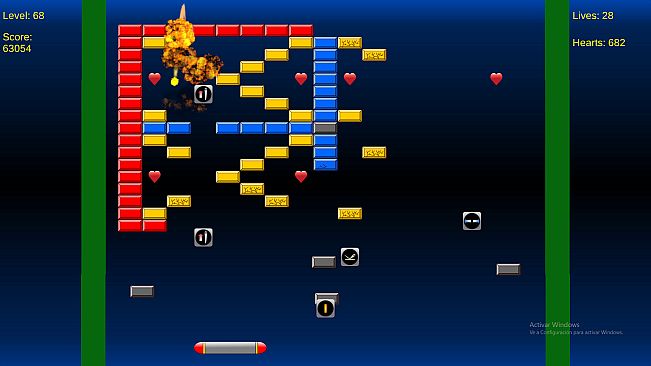 Brick Breaker Heart Collector