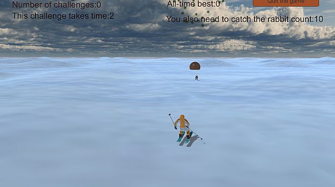 Chasing rabbits in snow