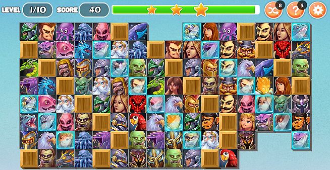 Monsters and Warriors - Onet Match Connect