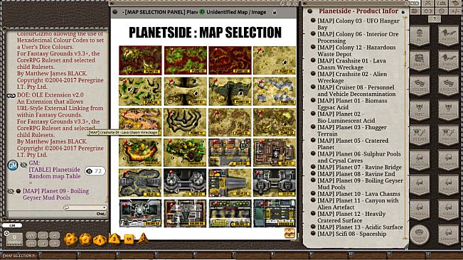 Fantasy Grounds - Meanders Map Pack: Planetside (Map Pack)