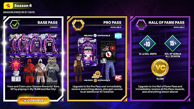 NBA 2K25 Pro Pass: Season 6