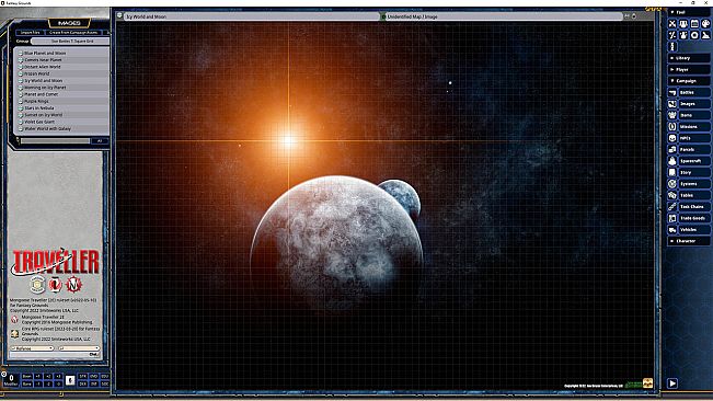 Fantasy Grounds - Star Battles: All Alone in the Black Space Map Pack