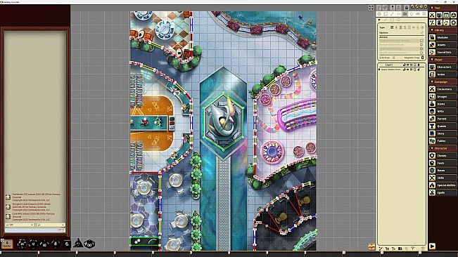 Fantasy Grounds - Starfinder RPG - Starfinder Flip-Mat - Space Station Promenade