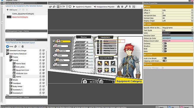 RPG Developer Bakin Layout Data Comic