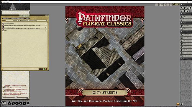 Fantasy Grounds - Pathfinder RPG - Pathfinder Flip-Map - Classic City Streets