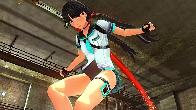 OneeChanbara ORIGIN - Exclusive Saki Costume: Saki's School Swimwear: MM Blue-Green