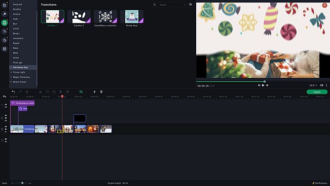 Movavi Slideshow Maker 8 Effects - Christmas Party Set