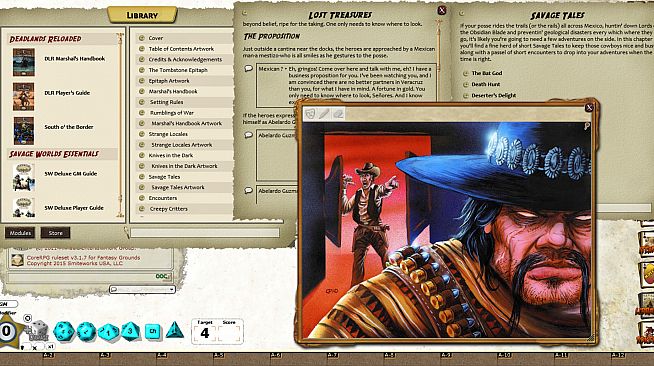 Fantasy Grounds - Deadlands: South 'o The Border Trail Guide
