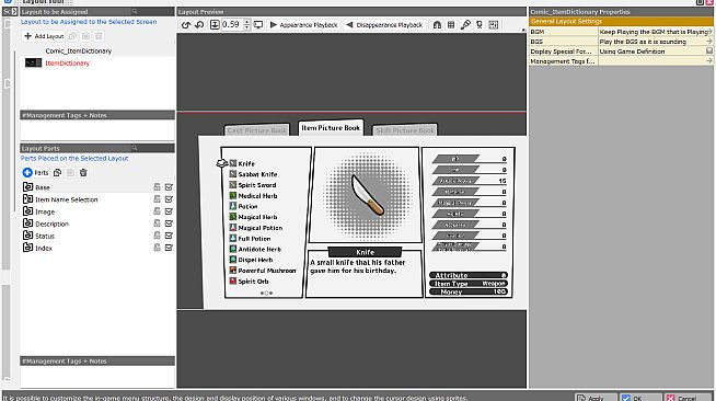 RPG Developer Bakin Layout Data Comic