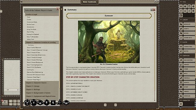 Fantasy Grounds - Tales of the Valiant: Players Guide