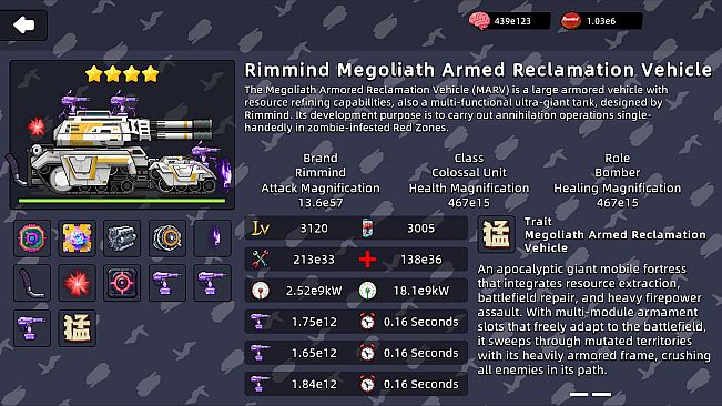 Bomb Vehicle The Idle Clicker - Megoliath Armed Reclamation Vehicle