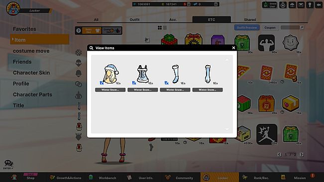 Freestyle2 - Winter Snow Santa Outfit Set (F)