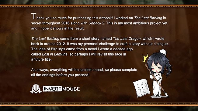 The Last Birdling - Digital artbook