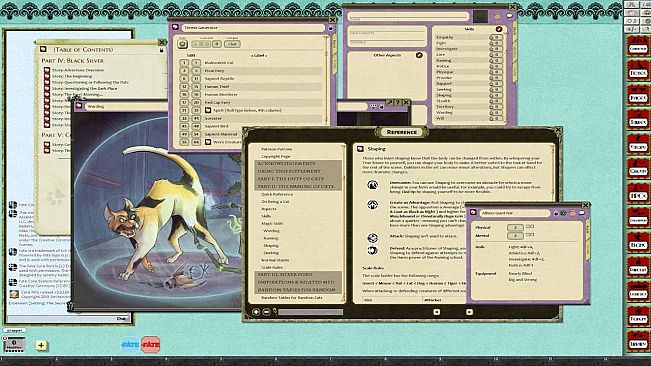 Fantasy Grounds - The Secrets of Cats - A World of Adventure for Fate Core