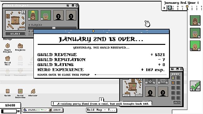 Heroes For Hire - Guild Micromanagement Simulator