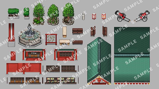 RPG Maker MZ - SERIALGAMES Japan travel spots Asakusa set