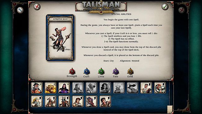 Talisman Character - Apprentice Mage