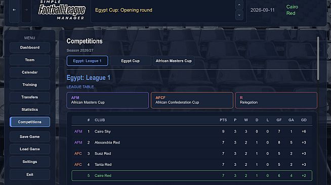 Simple Football League Manager