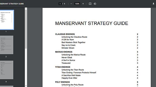 ManServant - Strategy Guide
