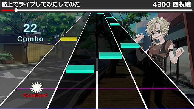 動画で聞くあの曲でリズムゲーム