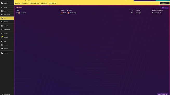Football Manager 2019 Touch - All Job Applications