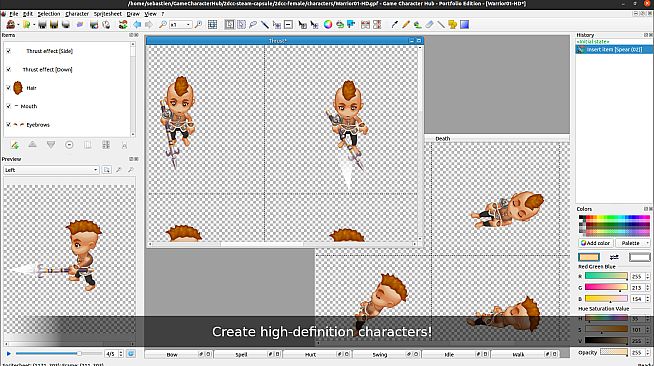 Game Character Hub PE: 2D Customizable Character - Female