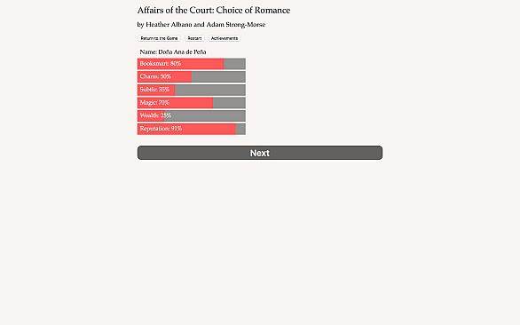 Affairs of the Court: Choice of Romance