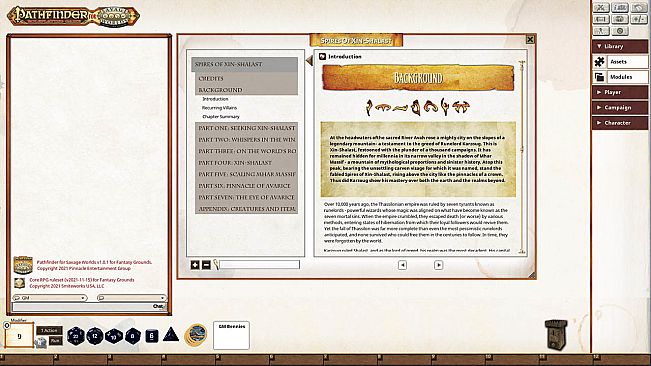 Fantasy Grounds - Pathfinder(R) for Savage Worlds: Rise of the Runelords! Book 6 - Spires of Xin-Shalast