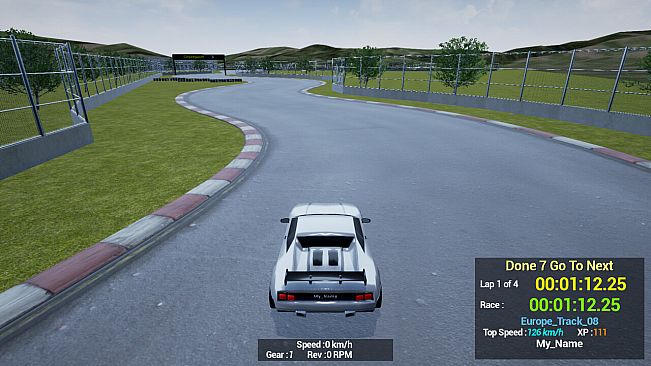 1980s & 90s Style - Retro Track Car Racer