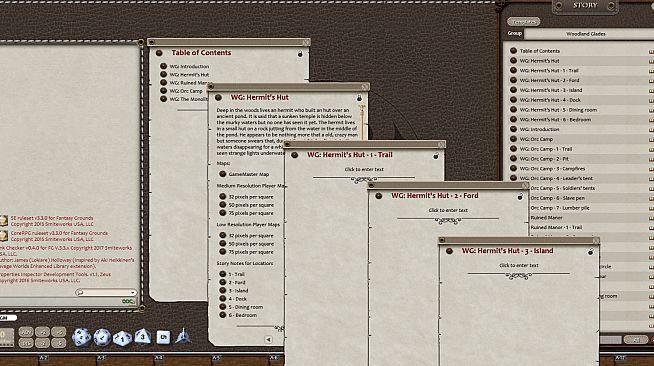Fantasy Grounds - 0one's Colorprints #9: Woodland Glades (Map Pack)