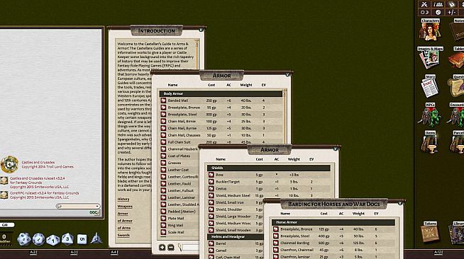 Fantasy Grounds - Castellan's Guide to Arms & Armor (Castles & Crusades)