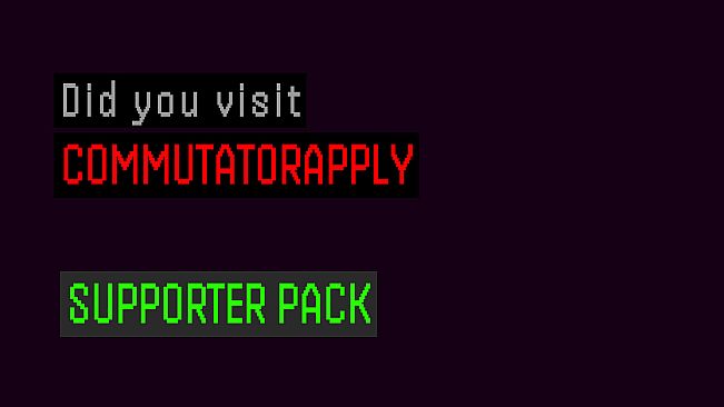 Did you visit CommutatorApply — Supporter Pack