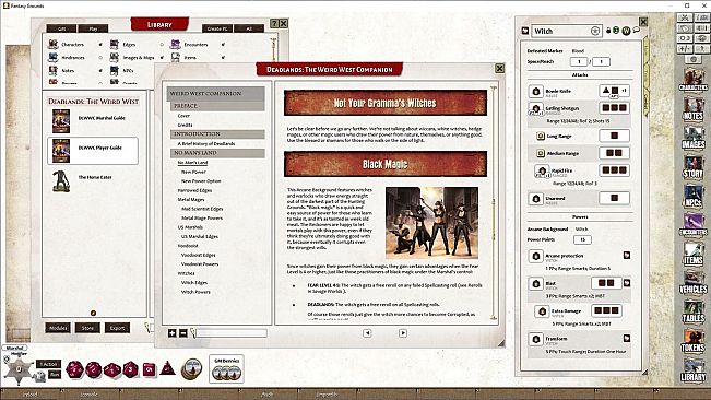 Fantasy Grounds - Deadlands: the Weird West Companion