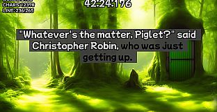 Winnie-the-Pooh's book writing speedrunner