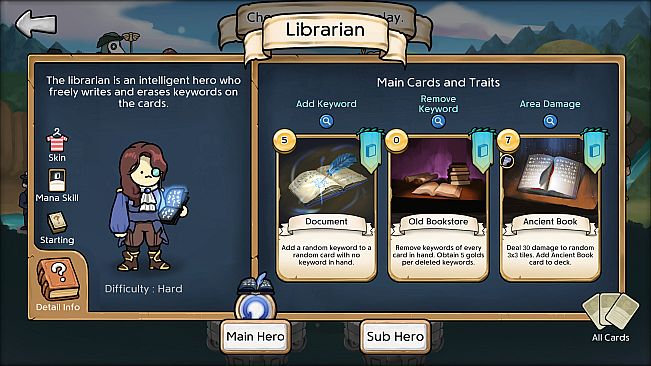 3 Minute Heroes - Librarian & Druid Heroes + Skins