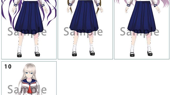 RPG Maker 3D Character Converter - Gee-kun-soft character 09 school uniform 3