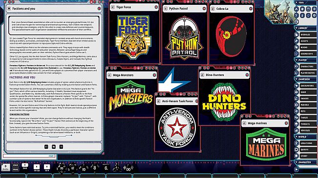 Fantasy Grounds - G.I. JOE Roleplaying Game Ferocious Fighters: Factions in Action Vol. 1