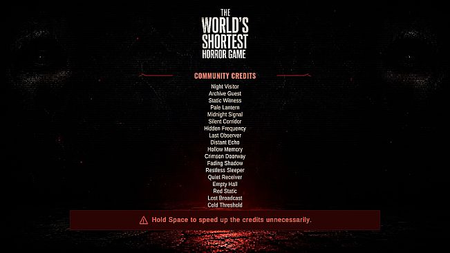 The World's Shortest Horror Game