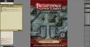 Fantasy Grounds - Pathfinder RPG - Pathfinder Flip-Mat - Classic City Gates