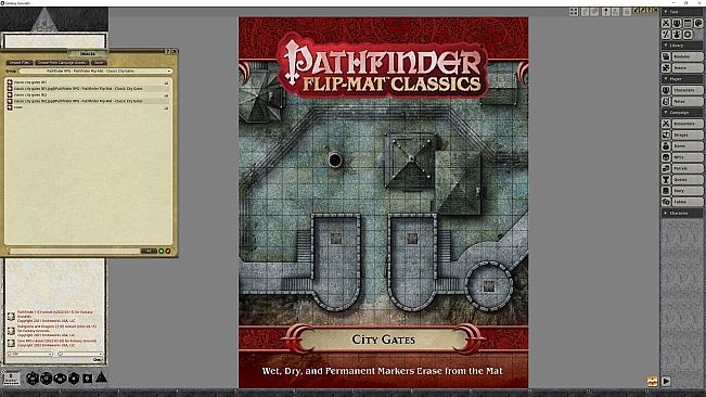 Fantasy Grounds - Pathfinder RPG - Pathfinder Flip-Mat - Classic City Gates
