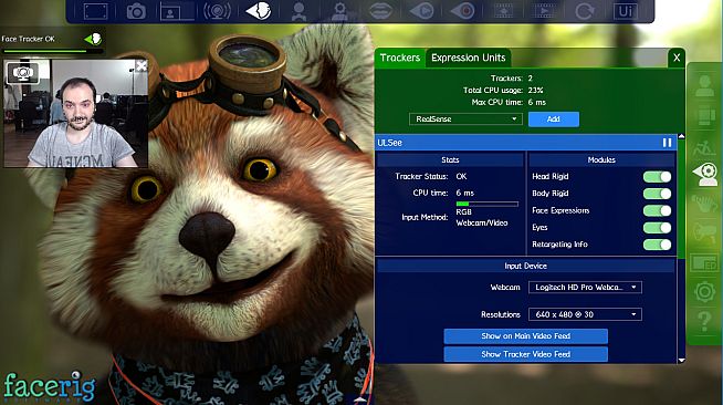 FaceRig support for Intel RealSense