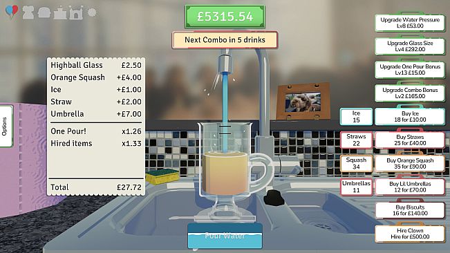 A stupid game about pouring drinks for the P.T.A.