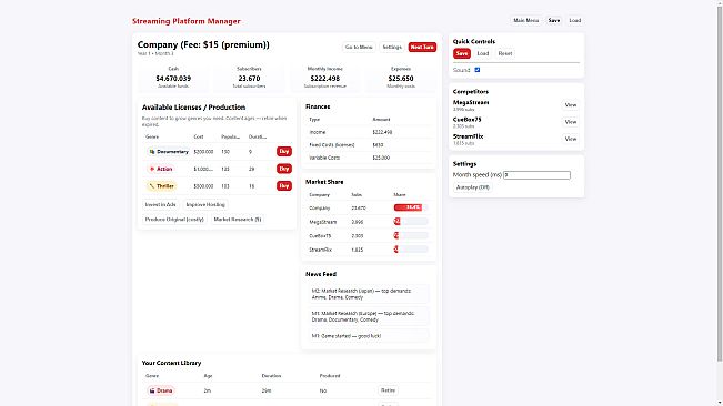 Streaming Platform Manager