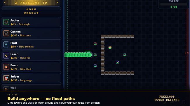 Free Loop Tower Defense 人生是旷野塔防 FLTD