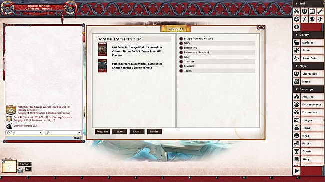 Fantasy Grounds - Pathfinder(R) for Savage Worlds: Curse of the Crimson Throne - Book 3: Escape from Old Korvosa